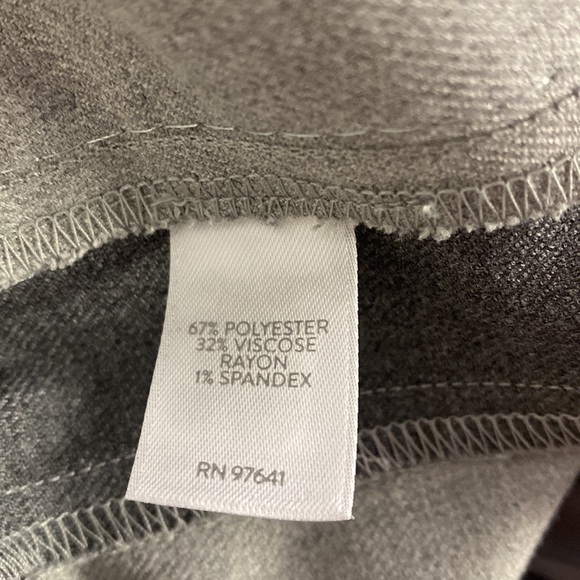 J. JILL Gray Dress Pants Tuxedo Stripe Straight Leg Size 16 NWT - Picture 6 of 7